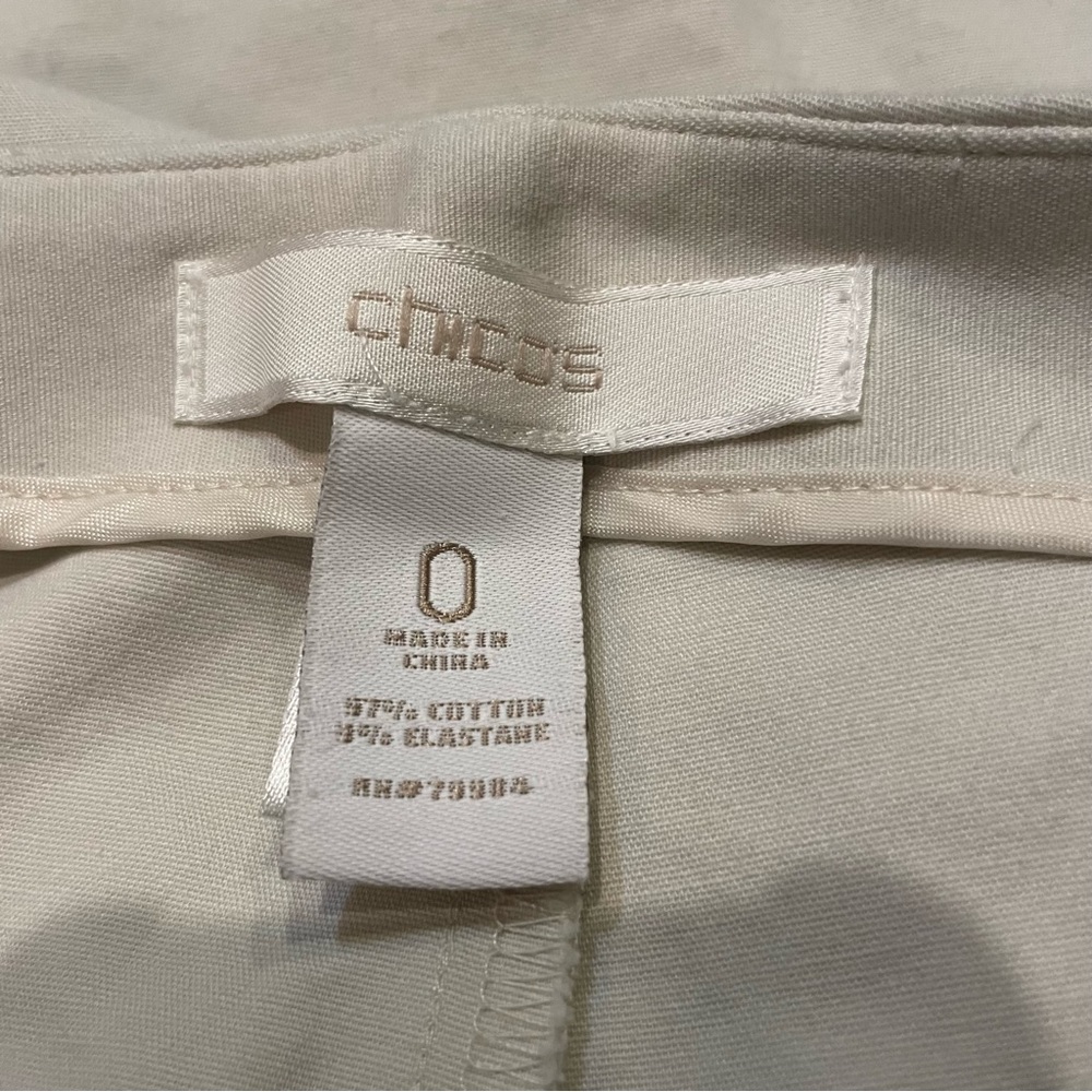 Chico’s Cotton Tan Flat Front Capris. Size 4 - Picture 5 of 6